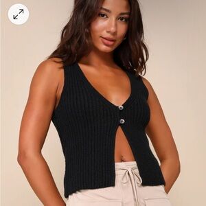 Lulus Button front Sweater Vest